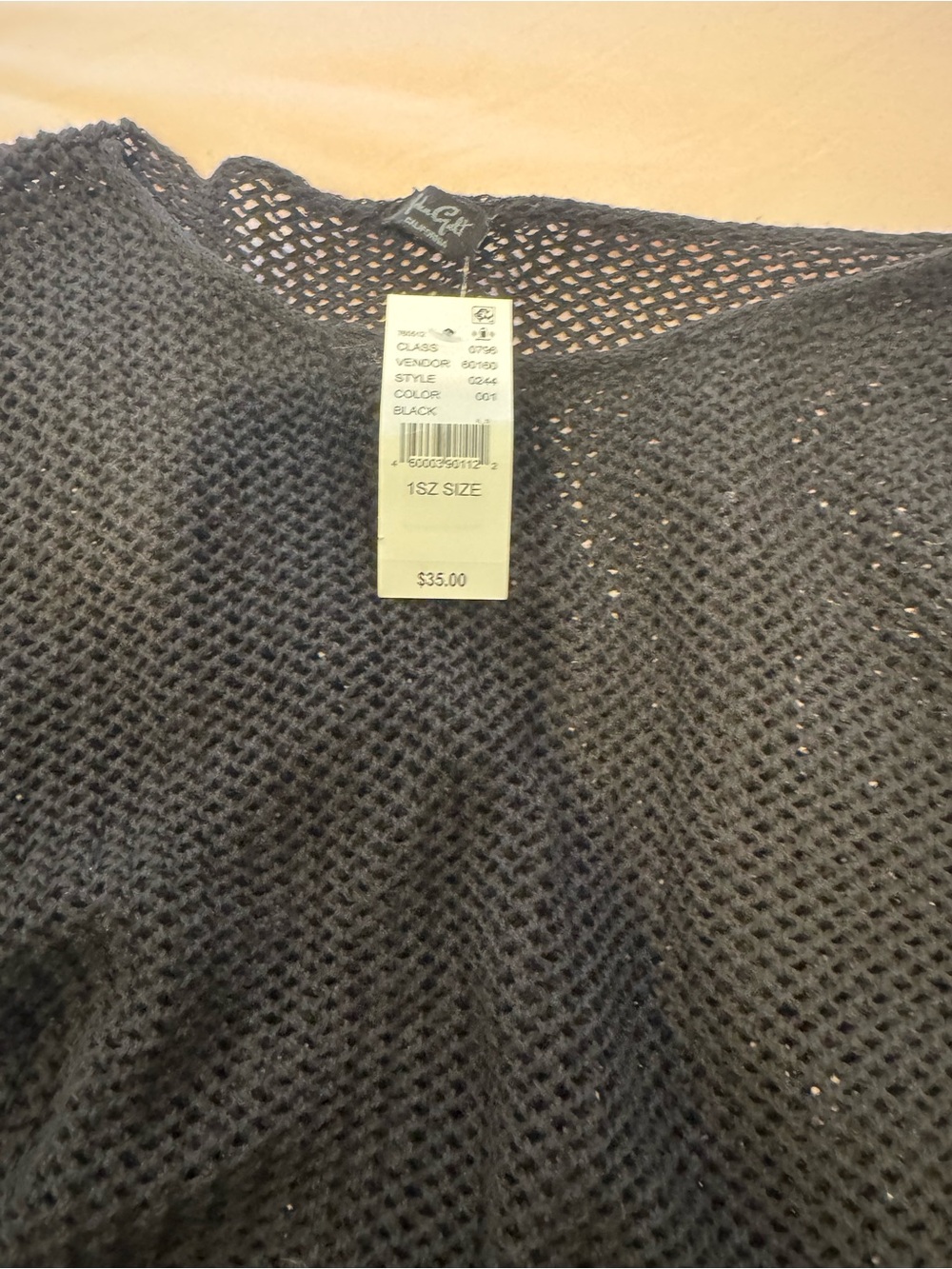 Brandy Melville Black Open-Knit Scoop Neck Sweater